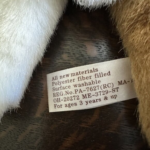 Hugfun Cow Plush Brown White Articuled Limbs Stuffed Animal Size 9"‎ Length EUC - Picture 7 of 8